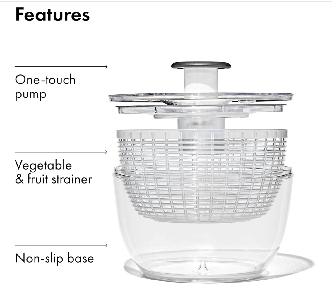 Manual Press Salad Spinner