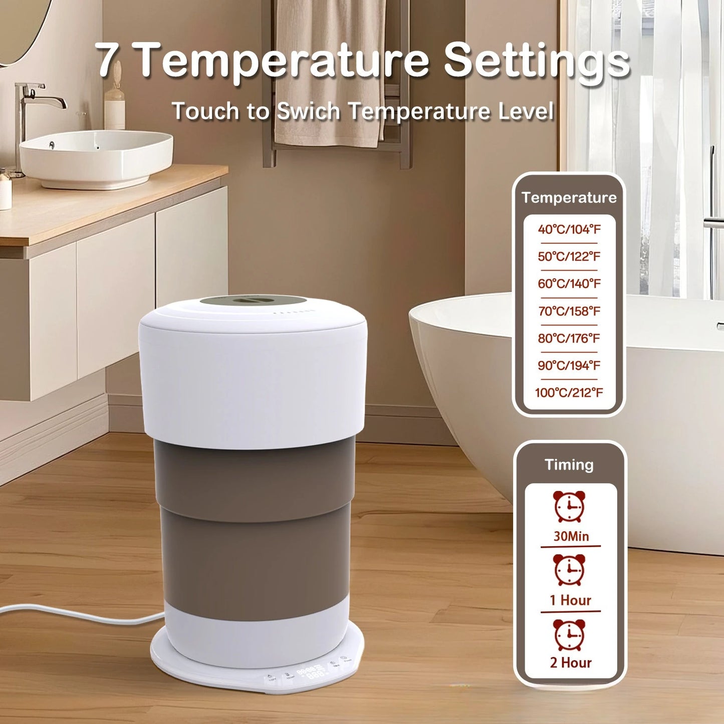 Foldable Smart Electric Bathroom Towel Heater Bucket