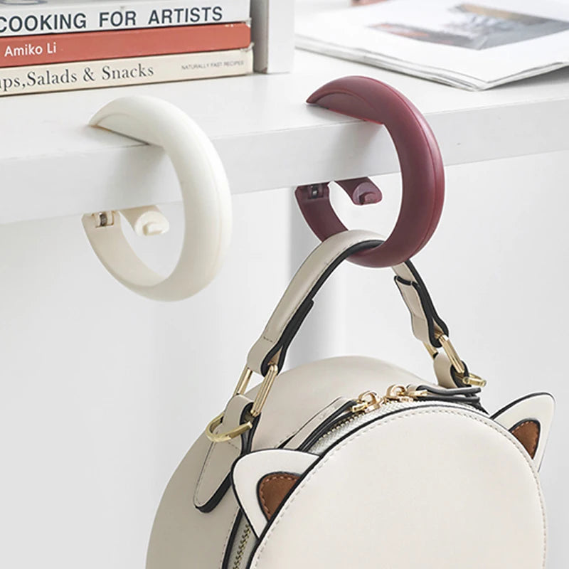 Portable Punch Free Hanging Desk Hook (Pack of 4)