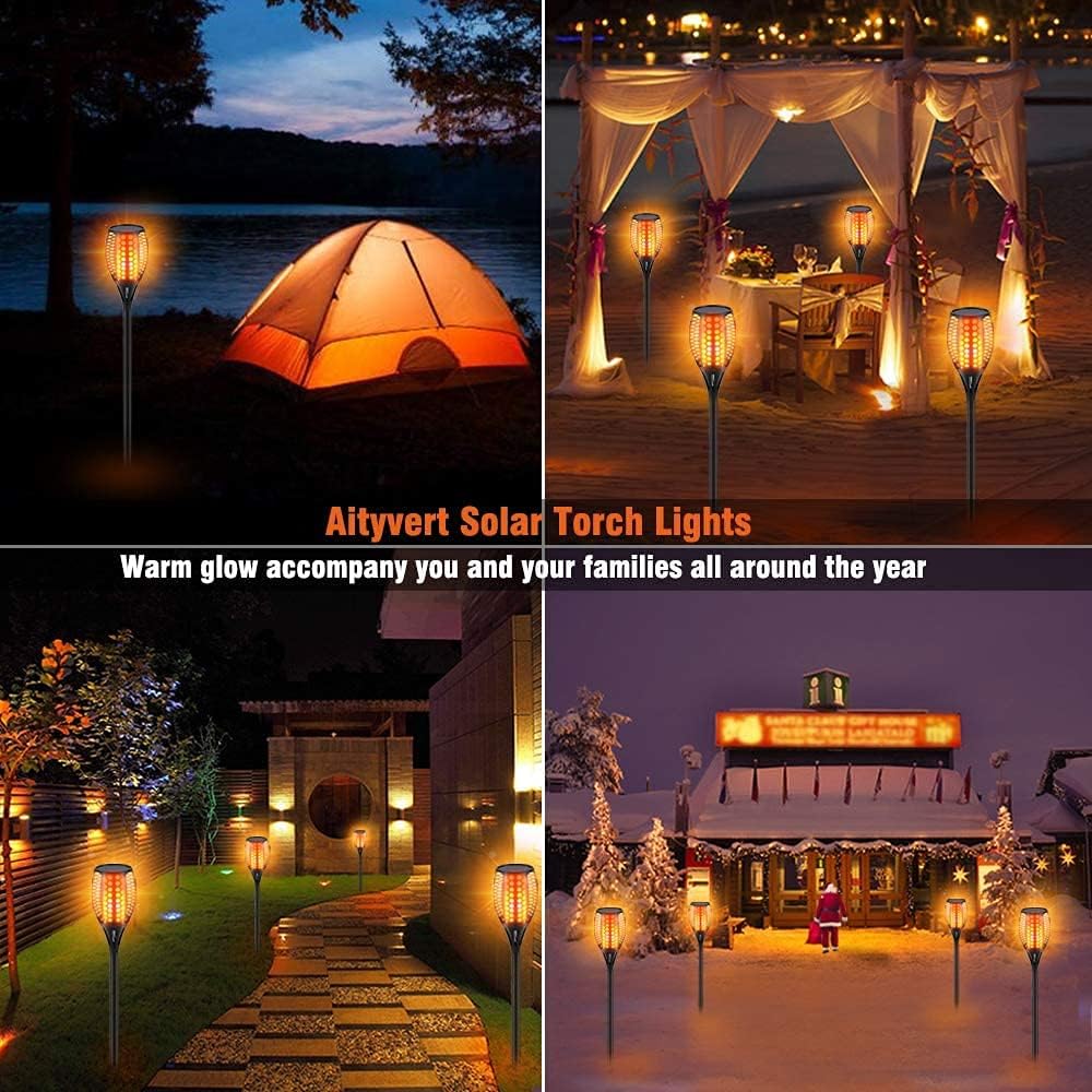 Outdoor Solar Flickering Flame Torch Light