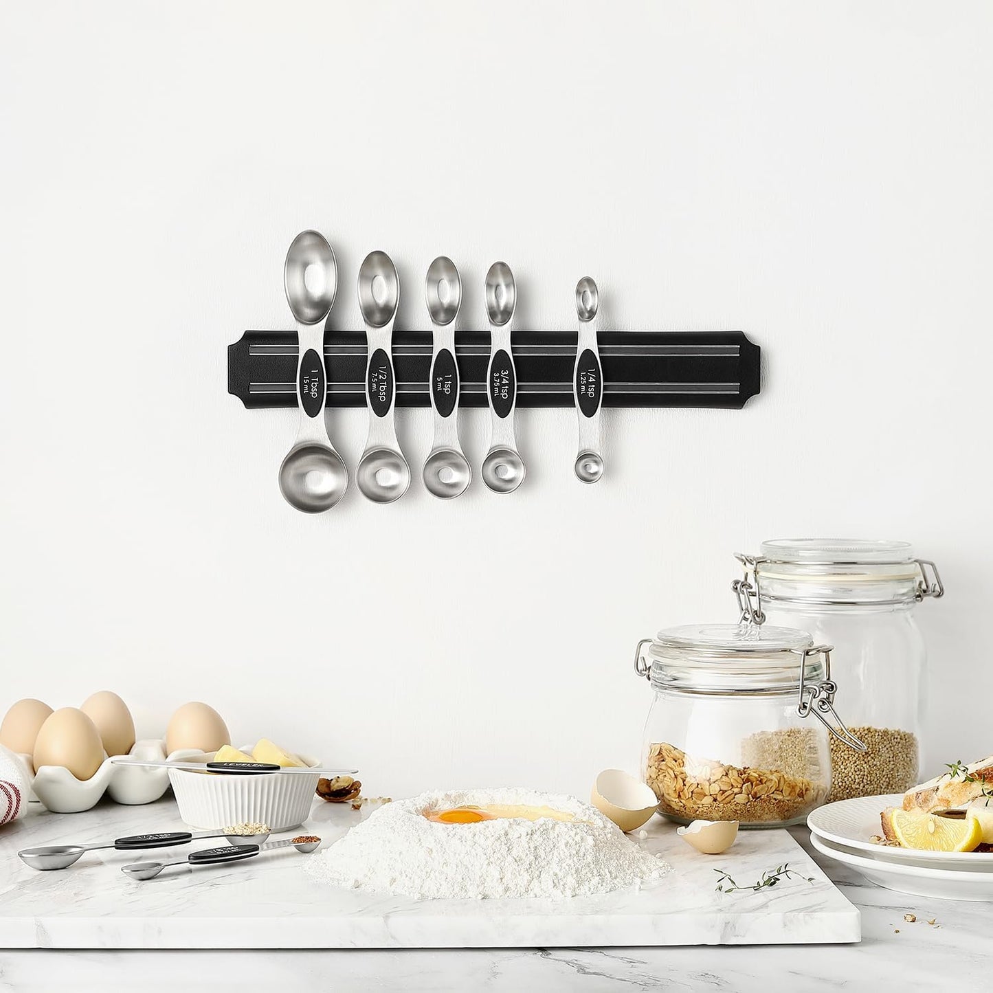 Double Sided Magnetic Stainless Steel Measuring Spoon