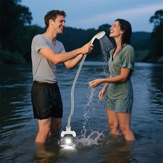 Rechargeable Portable Shower Head with Adjustable Pressure