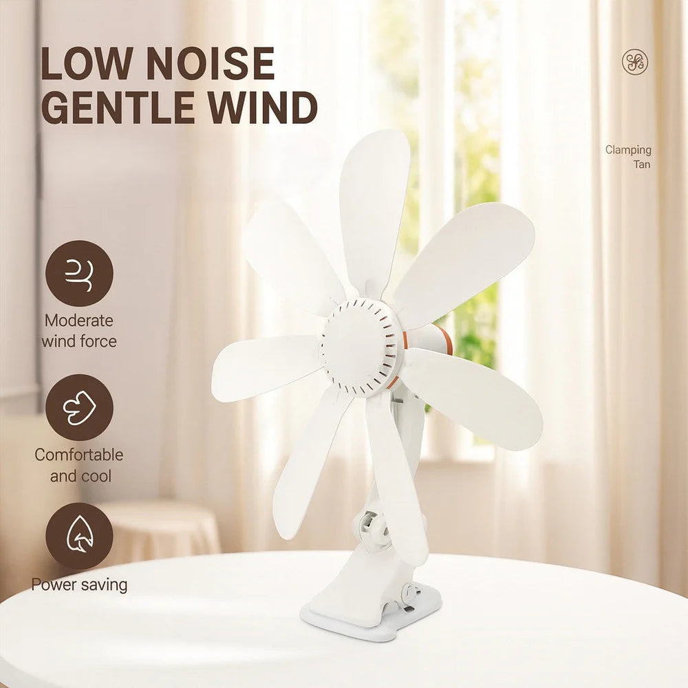 Portable Clip-On Flower Shape Desk Fan