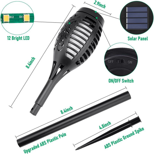 Outdoor Solar Flickering Flame Torch Light